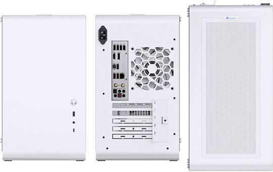Jonsbo U4 Mini Gaming Mini Tower Κουτί Υπολογιστή με Πλαϊνό Παράθυρο Λευκό