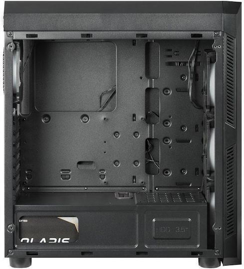 Chieftec Scorpion III Gaming Midi Tower Κουτί Υπολογιστή με Πλαϊνό Παράθυρο και RGB Φωτισμό Μαύρο