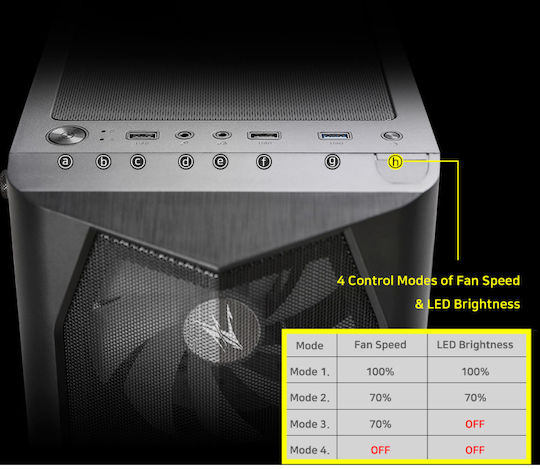 Zalman N4 Rev.1 Gaming Midi Tower Computer Case with Window Panel and RGB Lighting Black