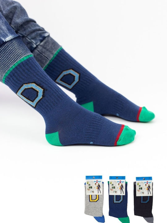 Design Letters Kids' Socks Knee-High Dark Green 3 Pairs