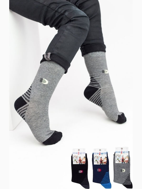 Design Letters Kids' Socks Knee-High Dark Blue 3 Pairs