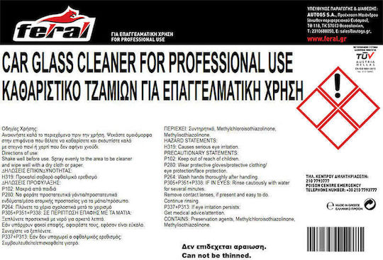 Feral Glass cleaner Cleaner Liquid Car Windows 10lt