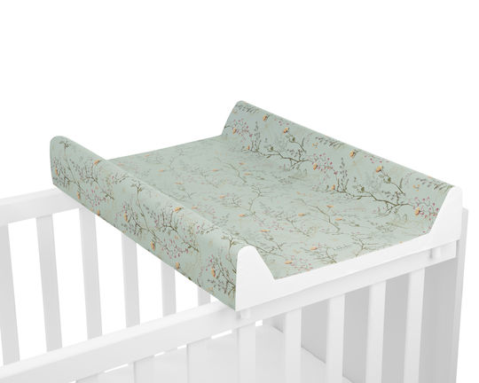 Kikka Boo Hard Changing Pad cu capac Secret Garden din plastic Green 50x70cm