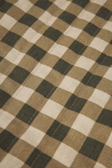 Nobodinoz Tragbare Wickelauflage Checks aus Stoff Grün 50x70cm