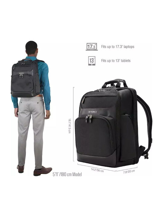 Everki Onyx 17.3" Business Backpack Black