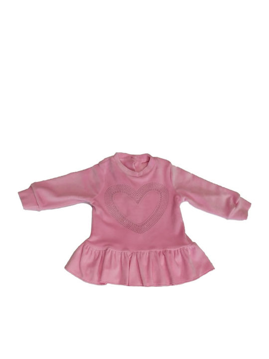 All Stars Kids Fashion Baby Set Fuchsia Grey Velour 12622