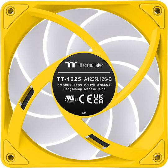 Thermaltake CT120 EX Case Fan with ARGB Lighting and Connection 3-Pin / 4-Pin PWM 3pcs Bumblebee