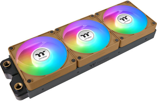 Thermaltake CT120 EX Umkehrklinge Gehäuselüfter (2000rpm / 65,82cfm) mit ARGB Beleuchtung 3er Pack Gravel Sand