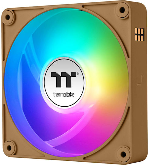 Thermaltake CT120 EX Umkehrklinge Gehäuselüfter (2000rpm / 65,82cfm) mit ARGB Beleuchtung 3er Pack Gravel Sand