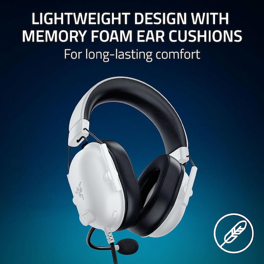 Razer BlackShark V2 X For Playstation Over Ear Gaming Headset with 3.5mm Connectivity White for PC / XBOX / Nintendo Switch / PS4 / PS5 / Nintendo Switch 2