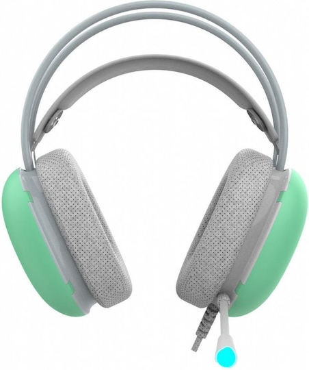 Inca IGK-X8Y Over Ear Gaming Headset με σύνδεση USB Γκρι