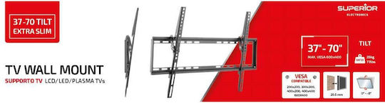 Superior Electronics SUPSTV015 Βάση Τηλεόρασης Τοίχου έως 70" και 35kg Μαύρο