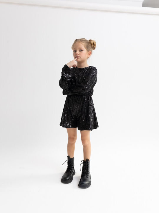 Alice Kids' Fabric Jumpsuit Shorts/Bermudas Black