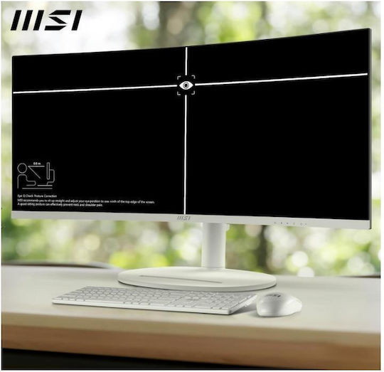 MSI Modern MD342CQPW Ultrawide VA HDR Monitor 34" QHD 3440x1440 mit Reaktionszeit 4ms GTG Weiß