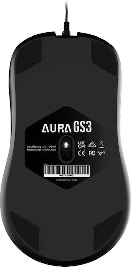 Gamdias Aura GS3 RGB Геймърска Мишка 3600 DPI Черен
