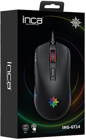 Inca IMG-GT14 RGB Gaming Mouse 3600 DPI Black