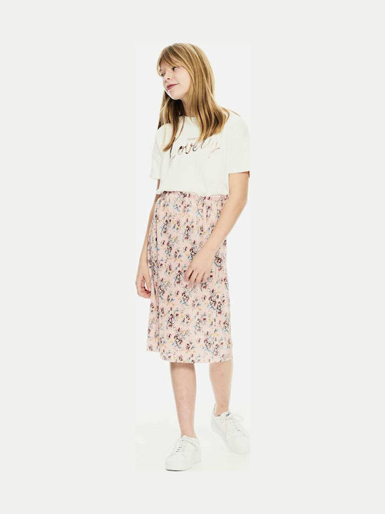 Garcia Jeans Φούστα Skirt Floral Print B12903-3672 Ροζ Κορίτσι