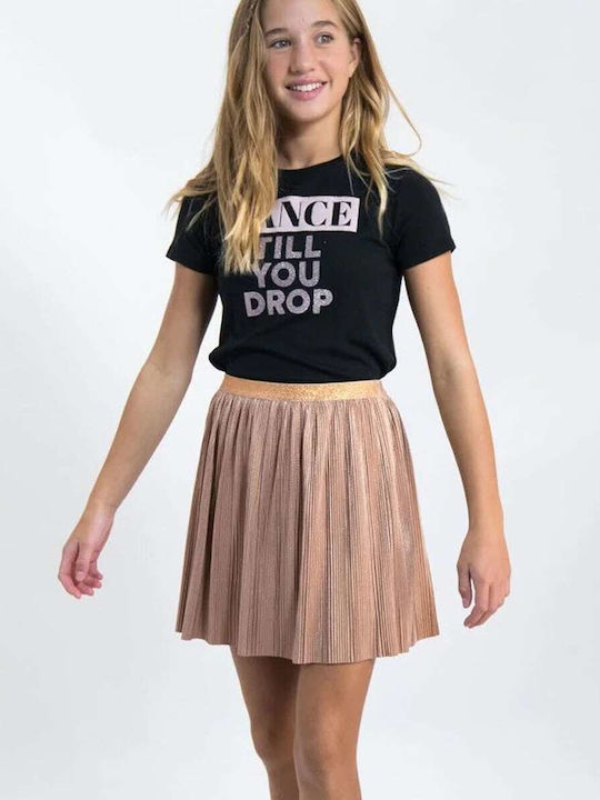 Garcia Jeans Kids' Tulle Pleated Skirt Gold Skirt