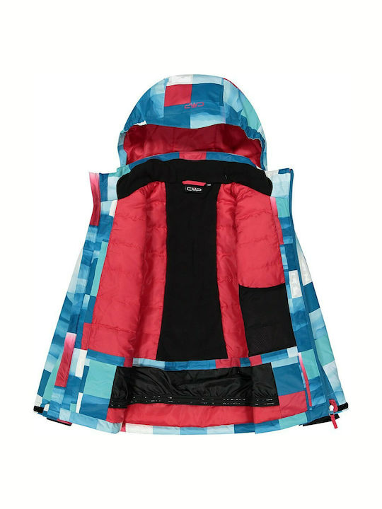 CMP Waterproof Kids' Sports Jacket Short with Hood Lake/Begonia