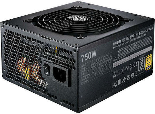 CoolerMaster MWE Gold 750 V2 750W Черен Компютърно захранване Пълен модул 80 Plus Gold