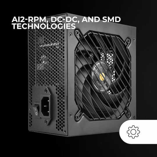Mars Gaming 850W Black Power Supply Full Wired 80 Plus Bronze
