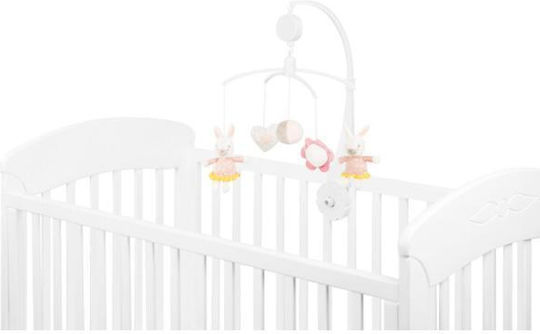 Kikka Boo Мобиле Детско легло с Музика и Въртене Rabbits in Love за 0++ Месеца 31201010336