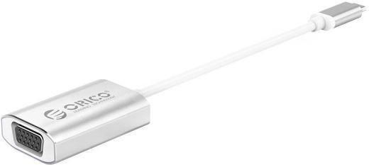 Orico Μετατροπέας USB-C male σε VGA female Ασημί (XC-102-SV-BK)