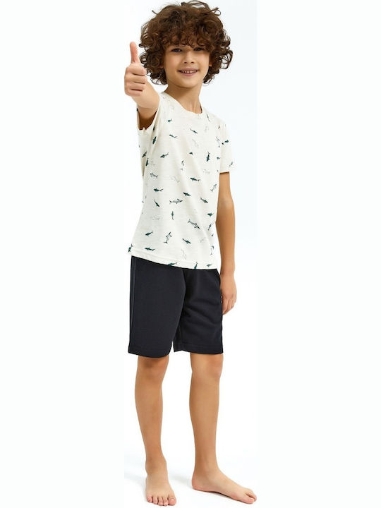 Kinder-Nachtwäsche Jungen Arnetta Fish Ii Baumwolle Beiges
