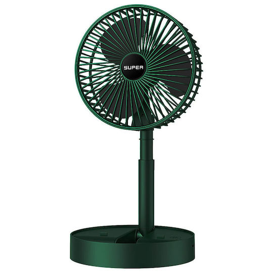 Electric / USB Office/Home Folding Fan Green Portable KLN-288070