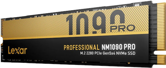 Lexar NM1090 Pro SSD 1TB τύπου M.2 με σύνδεση PCI Express 5.0 (PS5 Compatible) LNM109P001T-RNNNG