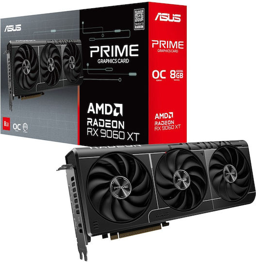 Asus Radeon RX 9060 XT 8GB GDDR6 Prime OC Κάρτα Γραφικών