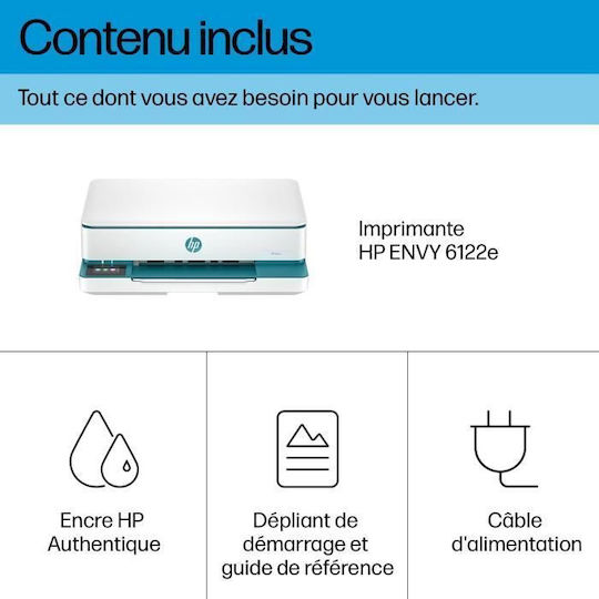 HP Envy 6122e All-in-One Έγχρωμο Πολυμηχάνημα Inkjet με WiFi και Mobile Print