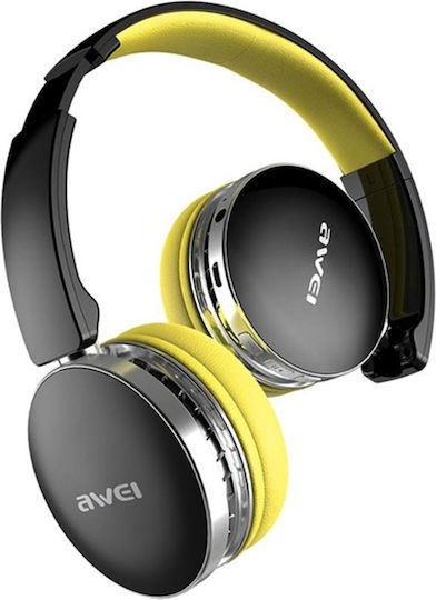 Awei A500BL Wireless / Wired Over Ear Headphones with 8 hours of Operation Yellow / Black