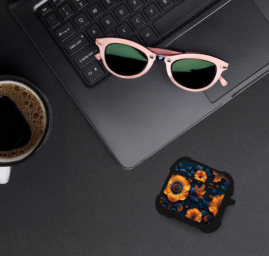 Sonique 3d Flower Series Case Silicone in Orange color for Apple AirPods 4