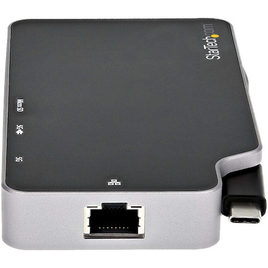 StarTech USB-C Docking Station με HDMI 4K Ethernet Μαύρο (CDP2HVGUASPD)