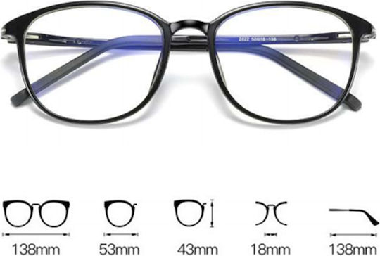 Techsuit F2822 Acetate Blue Light Blocking Glasses Purple