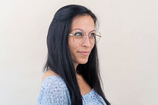 Lentiamo Leonie Γυναικεία Μεταλλικά Γυαλιά Προστασίας Οθόνης Πεταλούδα Light Gold