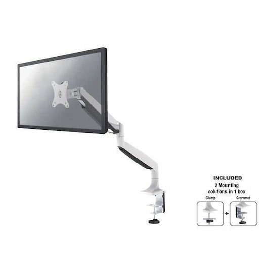 Neomounts Stand Desk Mounted Monitor up to 32" with Arm White (NM-D750WHITE)