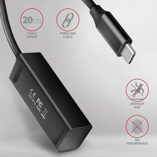 Axagon Hub 4 Θυρών USB 3.2 με σύνδεση USB-C