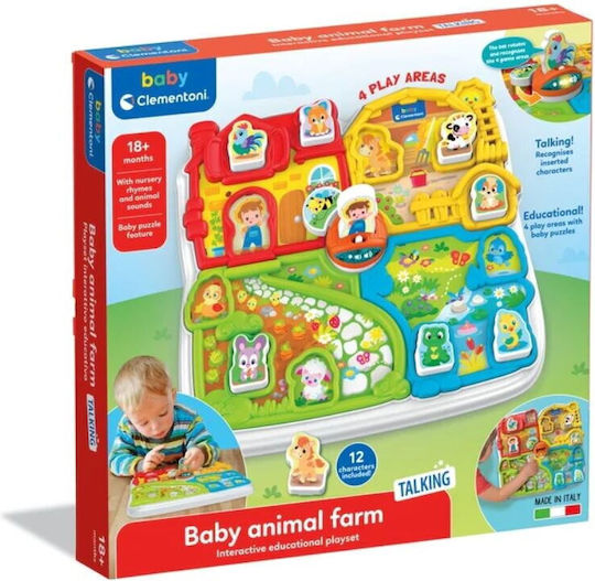 Clementoni Baby Toy Interactive Farm with Music and Sounds for 18++ Months