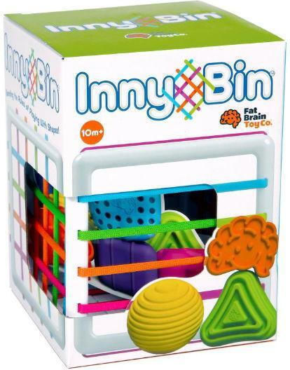 Fat Brain Toys Играчка за сортиране на форми InnyBin със звуци за 10++ месеца