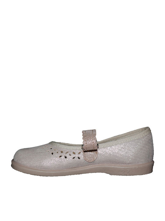 Vulladi Παιδικές Μπαλαρίνες mit Bügel- und Schleifenverschluss Stoff Rosa