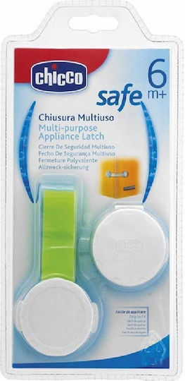 Chicco Ασφάλεια Ντουλαπιού & Συρταριού με Αυτοκόλλητο από Πλαστικό σε Λευκό Χρώμα