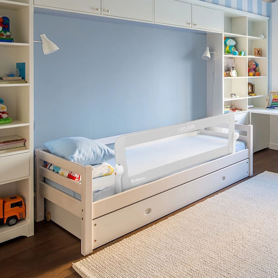 Kikka Boo I am Safe Bed Rail Guard made of Fabric in Gray Color 120x42cm 1pcs