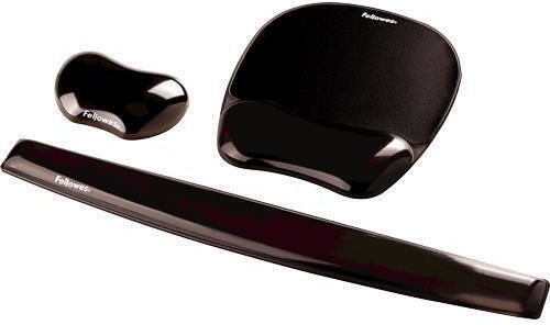Fellowes Crystal Gel Keyboard Wrist Rest Black