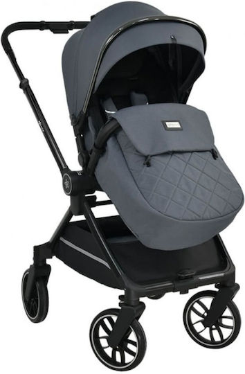 Bebe Stars Mirage Adjustable 2 in 1 Baby Stroller Suitable for Newborn Gray