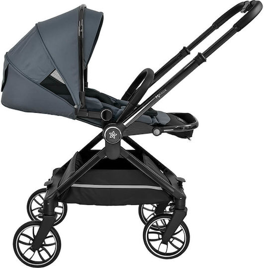 Bebe Stars Mirage Adjustable 2 in 1 Baby Stroller Suitable for Newborn Gray