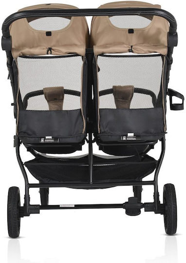 Moni TwinGo Doppelter Kinderwagen Geeignet für Neugeborene Camel 15.2kg