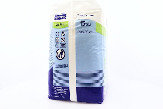 Septona Dry Plus Incontinence Underpads with 5 Protection Layers 60x90cm 15pcs