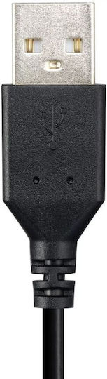 Sandberg USB Mono Headset Saver На ушите Мултимедийни слушалки с микрофон и връзка USB-A в Сребрист цвят
